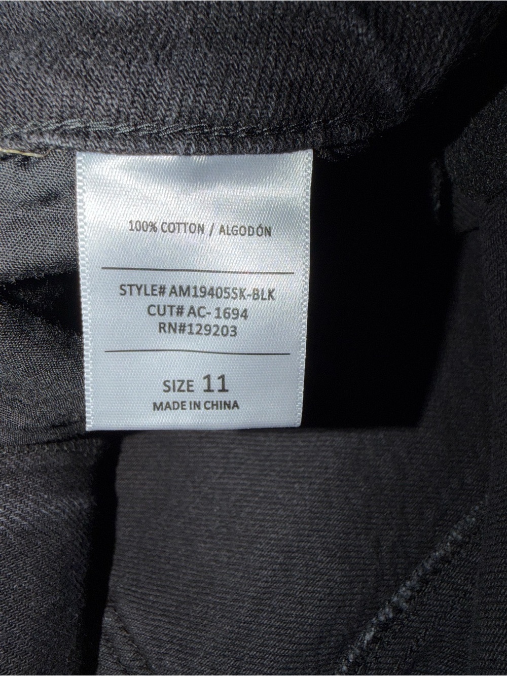 Cello Wide Leg Skater Jeans Women’s Size 11 Black Ombre Wide Belt Loops New - Picture 15 of 16